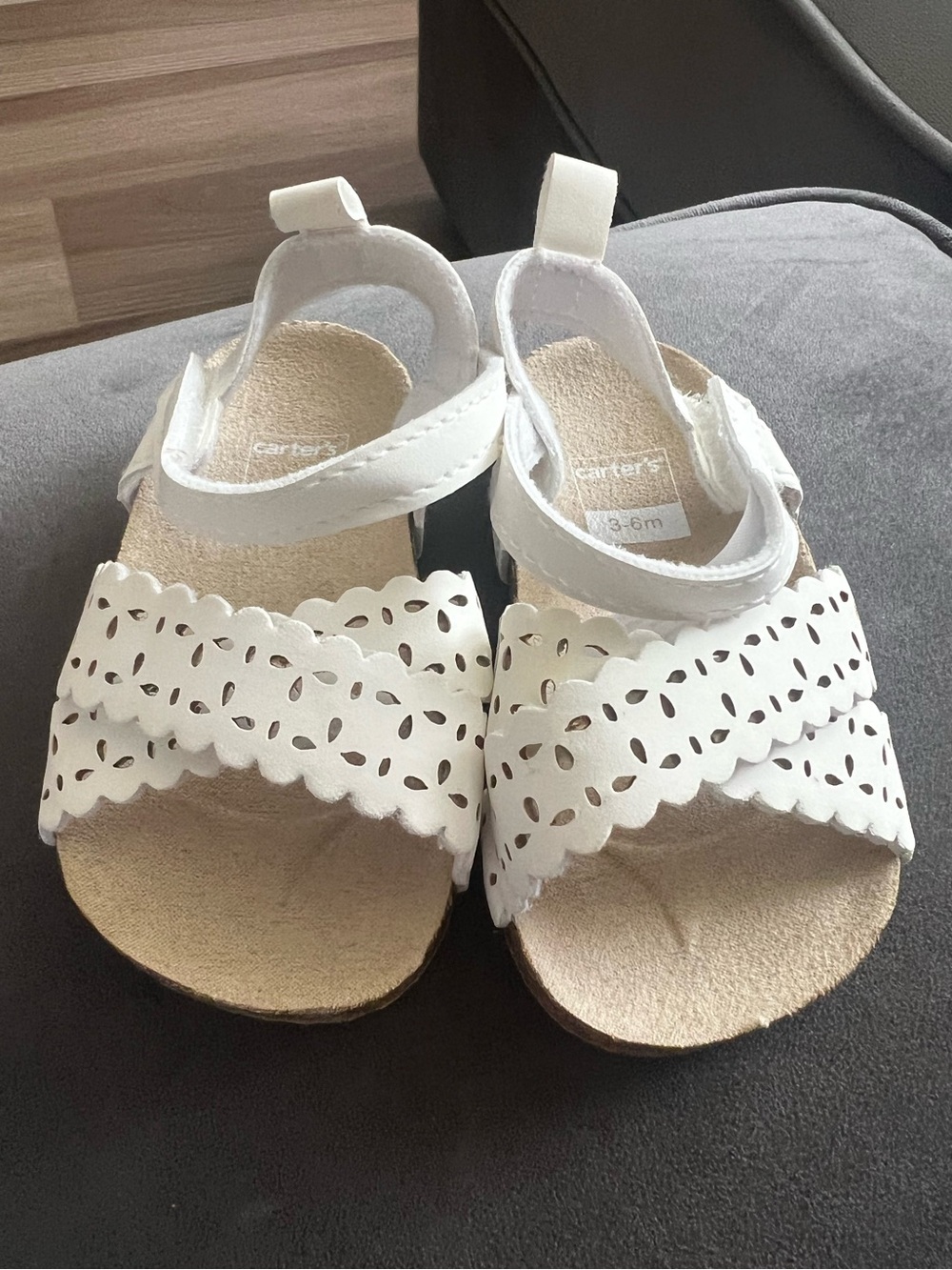 Carter's White Sandals - 3-6M